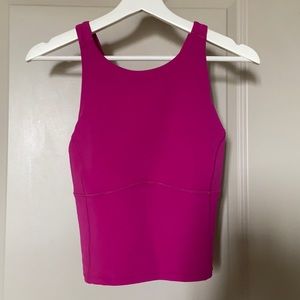 Lululemon pink crop tank